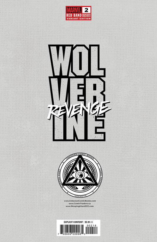 [SIGNED BY KIRKHAM W/ COA] WOLVERINE REVENGE #2 RED BAND TYLER KIRKHAM AFTER JIM LEE HOMAGE VIRGIN VAR [INST]