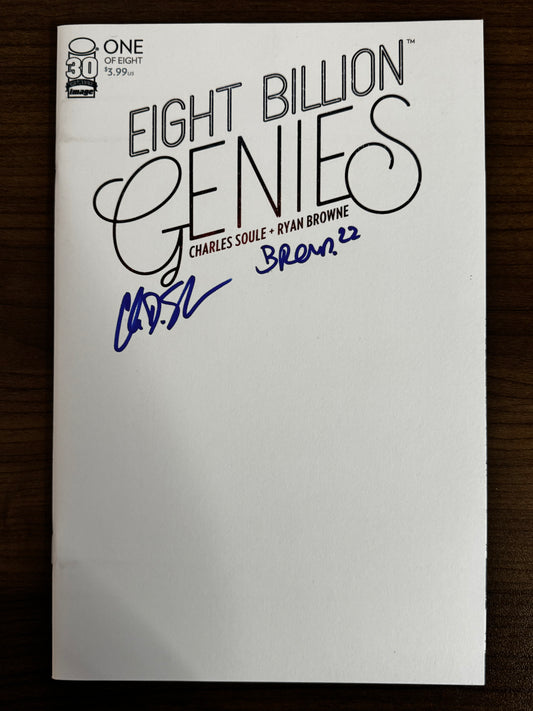 [SIGNED W/ COA] Eight Billion Genies #1 Blank Var Double Signed Soule | Browne 1st Print [IN STOCK]